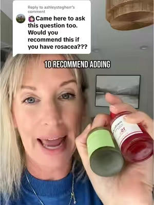 Replying to @ashleystegherr adding in these two serums will be a game changer for my girls with red, irritated and rosacea skin. #Rosacea #IrritatedSkin #rosaceaskincare 