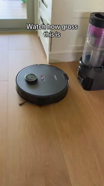 We never thought we’d get one but it saves us so much time between not having to vacuum or mop anymore! #vacuum #mop #cleaningtiktok 