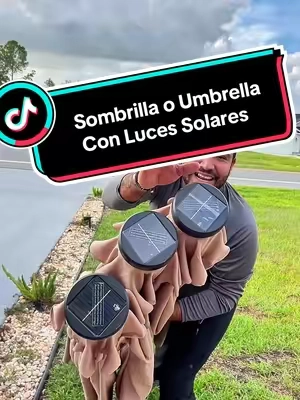 Umbrella o Sombrilla súper grande con luces solares @Phi Villa @US #umbrella #sombrilla #parasol #paraguas #solarlights #tiktokshopsummerturnup #tiktokshopcreatorpicks 