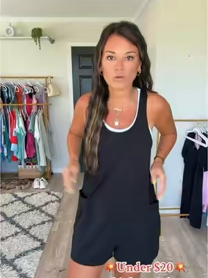 Summer Romper #tiktokshopsummerturnup #tiktokshopcreatorpicks #romper #jumpsuit #trendyoutfit 