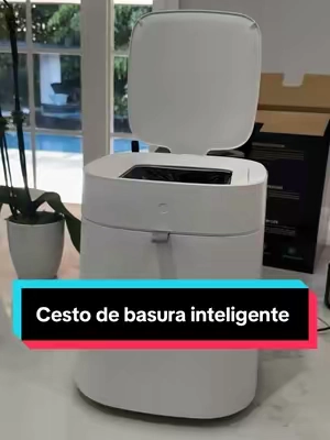 Cesto de basura inteligente para el baño #smartbintrashcan#trashcan#cestodebasuralnteligente#cestodebasura 