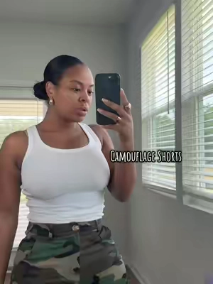 #camouflage #ootds #shorts #camo #elasticband 
