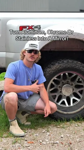 Make sure all your aluminum, chrome and stainless looks like a mirror with no effort at all! #polish #mirror #chrome #semi #detailing 