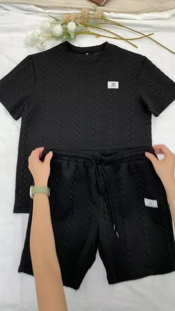 IDK what it is, but the texture on this hits way harder than I thought 🔥✨ #texture #2pieceset #2piece #twopieceset #shirt #tshirt #shorts #menshorts #comfywear #mentshirts #menswear #menfashion #streetwear #streetfashion #outfitinspo #springtok #springfashion #ootdinspo #inspo #goodthing #musthave  #spotlightfinds #TikTokShopSummerTurnUp #TikTokShopMemorialDay #IfYouKnowYouKnow #dealsforyoudays  