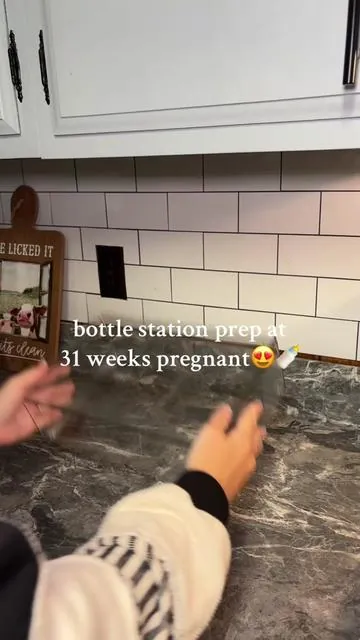 prepping my bottle station as a first time mom... its getting closeee👶🥹   #babyproducts #organization #organizationhacks #storagehacks 