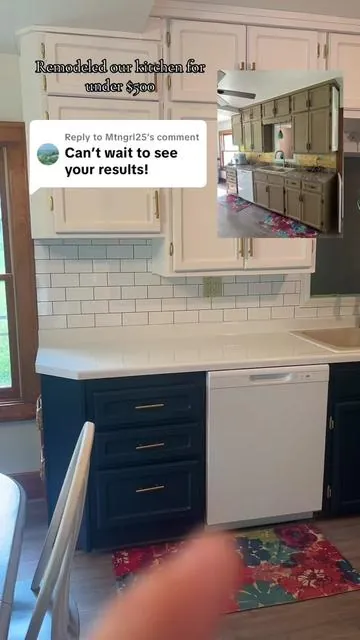 Replying to @Mtngrl25 almost finished! #kitchenbacksplash #peelandstickbacksplash #peelandstick 