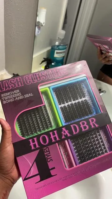 I’m in loveeeee😍😍😍 4 different cluster styles in 1! I can’t wait to try all of them🥰! #fypシ #clusterlashes #hohadbrlashes #lashclusters 