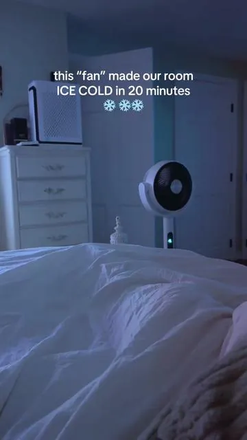 My husband came home with this fan that I thought was going to be stupid and the way it instantly dropped the temp in our room by like 10 degrees was unreal lol #airconditioner #levoitfan #fan #homecooling #coldroom #staycool #summerhacks #homefinds #tiktokshopcreatorpicks #amazonhomefinds 