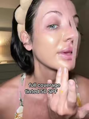 Welp…a full coverage mineral tinted 50 spf is now secured 😮‍💨 ✨🫰🏼 Shade 8 shown  #elf #haloglowskintint #skintint #elfcosmetics #elfhaloglow #tintedspf #mineralsunscreen 
