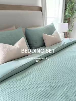 Replying to @… waffle weave bedding has my heart ✨ 3 pieces in this set! So high quality! #duvetcover #duvetset #bedding #beddingset #comforterset #tiktokshopcreatorpicks #tiktokshopdealsforyoudays #dealsforyoudays #tiktokshopfinds 
