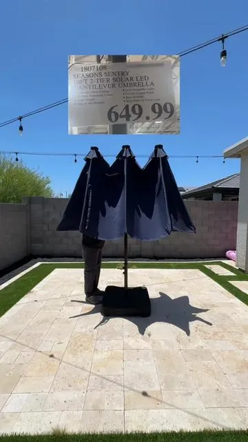 I was SHOCKED at how much they were asking for an umbrella… #umbrella #patioumbrella #outdoorumbrella #summerumbrella #largeumbrella #summer #summerfinds #tiktokshopcreatorpicks #dealsforyoudays 
