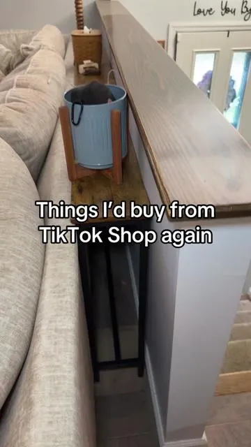 This is the handiest piece of furniture we own. It’s so convenient having this console table right behind our big sectional to charge phones and sit drinks. #table #livingroomdecor #phonecharger #furniture #review #honestreview 