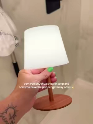The PERFECT addition to my shower! Makes it so much more peaceful and relaxing 🤩 #showerlamp #waterprooflamp #everythingshower #SelfCare #CleanTok #relaxing #peaceful #rechargeablelamp #dimmablelamp #tiktokshopfinds #tiktokshopdeals #touchlamp #mommusthaves #momtok #StressRelief #showerroutine #showertime #bath #selfcaretok 