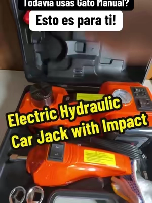 Electric Car Jack Kit Hydraulic 5ton with Impact Wrench and Air Compressor by VEVOR #VEVOR #vevortools #electriccarjack #carjack #impactwrench #gatoelectrico #caraccessories #truckaccessories #emergencykit #changetire #roadassistance 