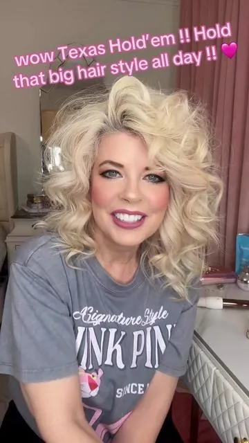 Hold that big hairstyle all day with WOW Texas Hold’em!!!🩷🩷🩷 #wow #wowtexasholdemhairspray #fyp #holdshairalldaylong #notsticky #driesquick #nostrongsmell #hairspray #texasholdem 