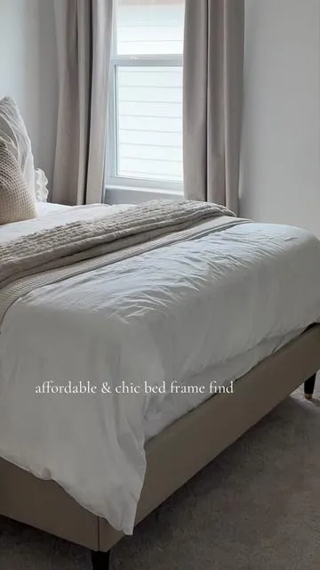 i finally found the affordable linen bedframe of my dreams 🤍 Perfect for renters, guest rooms, or a full bedroom transformation without the hefty pricetag!! It’s easy to build, super sturdy, and actually cute!! 10/10 recommend! @amerlifeofficial @Amerlife  #AffordableHomeFinds #LinenBedFrame #HomeOnABudget #AmazonHome #BedroomInspo #NeutralHomeDecor #tiktoksummerturnup #cozyathome #neutralhome #bedframe #bed #bedframes 