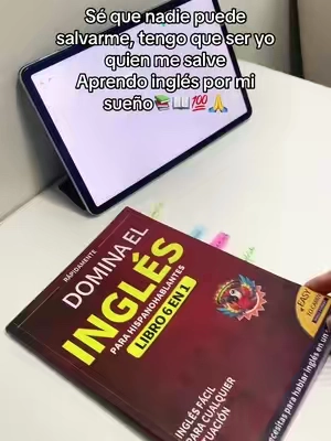 Sé que nadie puede salvarme, tengo que ser yo quien me salve. Aprendo inglés por mi sueño📚💯🙏📖#ingles #inglesfacil #inglesonline #english #englishbooks #englishspeaking #fyp #freeshipping #speakenglish #free #englishteacher 