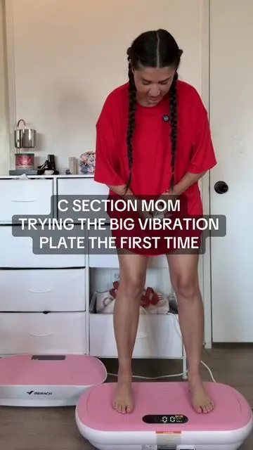 The infamous bigger vibration plate #vibrationplate #csectionmom #csection #lymphaticdrainage 