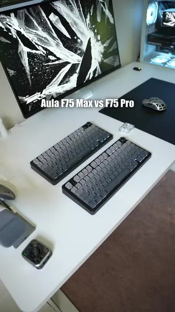 Aula F75 Max vs F75 Pro the best budget keyboards with the same exact price#aula #aulakeyboard #aulaf75pro #aulaf75max #gamingkeyboard #gamingsetup #desksetup #fyp #foryou #fypage #foryoupage 