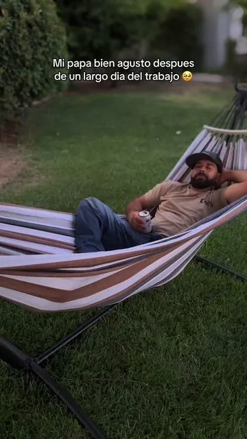Le encantó la maca, dice que descansa muy agusto🥹❤️ #hammock #hammocklife #relaxing #afterwork #dad #maca #fyp #tiktokshop 