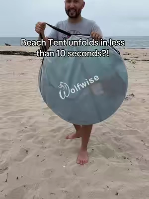 This Beach Tent is easy to put back in and unfolds in less than 10 seconds #beachtent #tent #suntent #campingtent #beachessentials #beachmusthaves #tiktokshopcreatorpicks #dealsforyoudays #sunshelter #popupbeachtent 