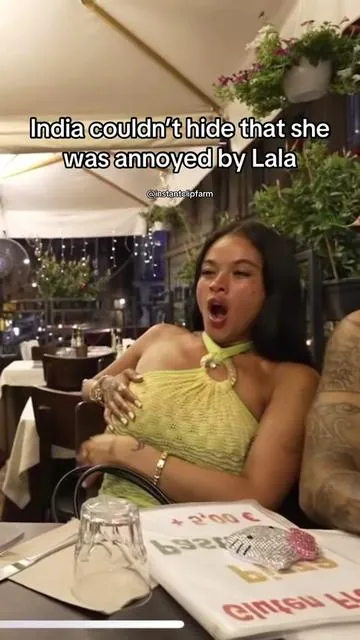 India couldn’t hide how annoyed she was by Lala #indialove #ddg #lala #jaycinco 