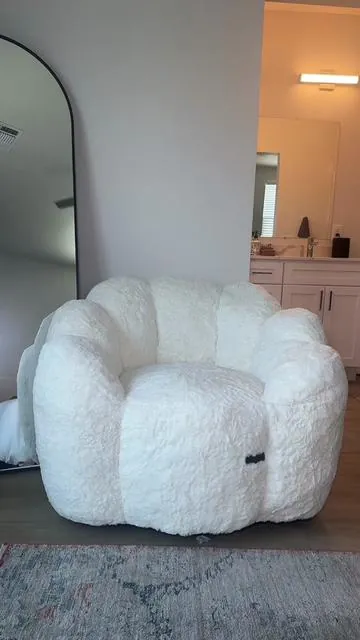 This is the coziest beanbag chair for all of the moments where I want to sit and read a book or take a moment to myself. I am so impressed with the quality and how big it is. #beanbagchair #furnituredesign #beanbagchair #dealforyoudays #bedroommakeover 