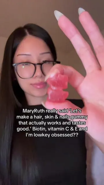 long hair, glowing skin, long nails for this summer🤭✨  #maryruthsorganics #hairskinnails #glowuptips #longnails #longhair #clearskin #maryruthsvitamins #biotin