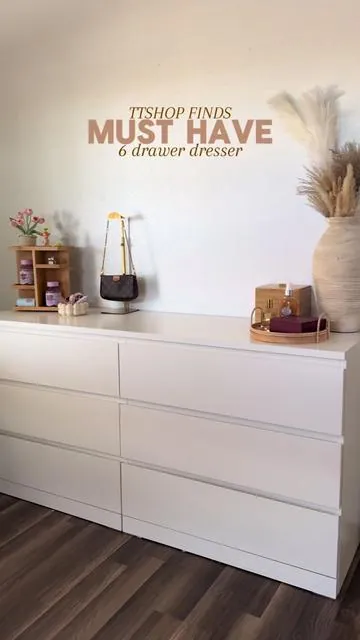 my favorite dresser  💫 #ttshop #woodendresser #dresser #furniture #roommakeover #vanity #aesthetic #6drawerdresser #bedroom #fypシ #fypシ゚viral #fyp #tiktokshopcreatorpicks #roomtour #homefinds #bedroommakeover 