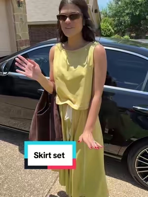 Why spend more on the same quality? True drawstring pockets and affordable! 139 5’8 wearing a small #skirtset #casualoutfit #twopieceset #twopieceoutfit #2pieceset #dealsforyoudays @Uaneo 