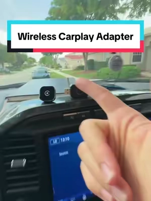 The new wireless CarPlay adapter #carhack #cargadgets #carplay #dealsforyoudays #tiktokshop 