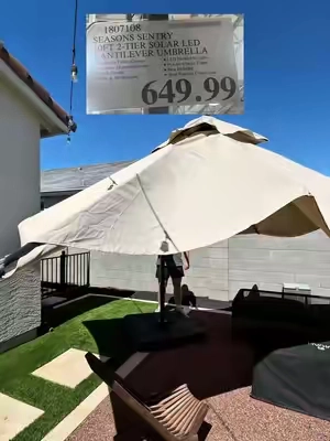 I am SHOCKED with how much they wanted for an umbrella… 😦  #u#umbrellap#patioumbrellao#outdoorumbrellas#summerumbrellacantilever #cantileverumbrella #l#largeumbrellab#bigumbrellas#Summers#summerfindst#tiktokshopsummerturnupt#tiktokshopcreatorpicksdealsforyoudays 