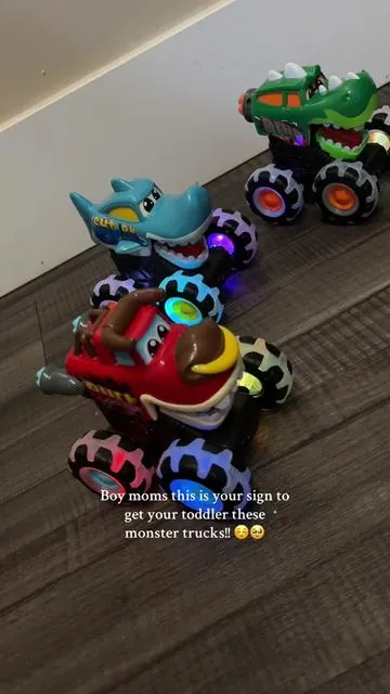 He’s in his monster truck era!!☺️🥳 #momsoftiktok #toddlermom #boymom #monstertruck #toddlertoys #tiktokshop #viral #relatable #fyp #foryou 