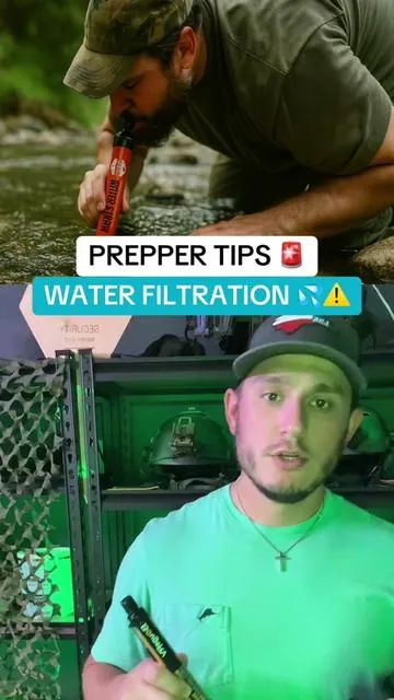 Have WATER or D!E ⚠️💦 #fyp #preppertips #survivaltips #prepper #preppertok #edc #preparedness #waterfiltration #MRE #giftforhim #prepared #camper #hunter #hiker 