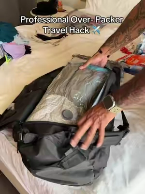 If you were an over packer, you need to check this out. #TravelTip #TravelTips #traveltiktok #traveltok #luggagehack #luggagepacking #luggagebag #travellife #travelhacks #travelhack 