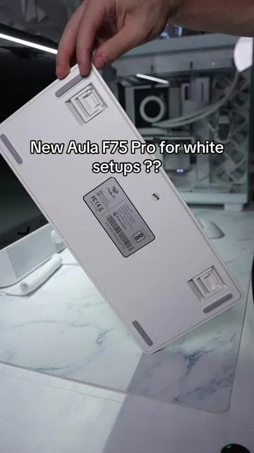 This new Aula is perfect for white setups #keyboard #gaming #gamingkeyboard #aula #whitekeyboard #aulaf75 #aulaf75pro #creamykeyboard #creatorsearchinsights #techtok #tiktokshopcreatorpicks #dealsforyoudays #dealsforyou 
