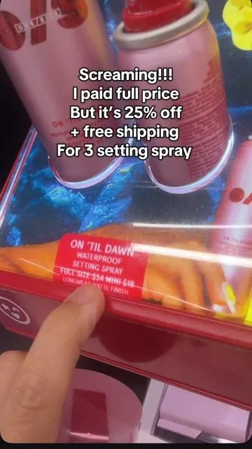 One size beauty! The setting spray is amazing. It's waterproof, transfer proof, helps keep makeup intact up to 16 hours. #OneSizeBeauty #SettingSpray #makeupsettingspray #onesizebeautysettingspray #tiktokshopblackfriday #tiktokshopcybermonday #giftsforher #giftsforhim #tiktokshopbacktoschoolsale #dealsforyoudays 