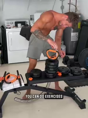 The most affordable and versatile way to train with weights at home. You’ll never get bored and progress will come fast with 3 different exercises modalities. Two dumbbell handles, a barbell, and kettlebell setup with 44-88lb options. If you need a lightweight set of weights to help you get in shape and build muscle, this is the set for you! The link is in the bottom left corner of the video. #dealsforyoudays #dumbbellworkout #weighttrainingforwomen #homeworkout #weightlifting #kettlebellworkout #musclebuilding 