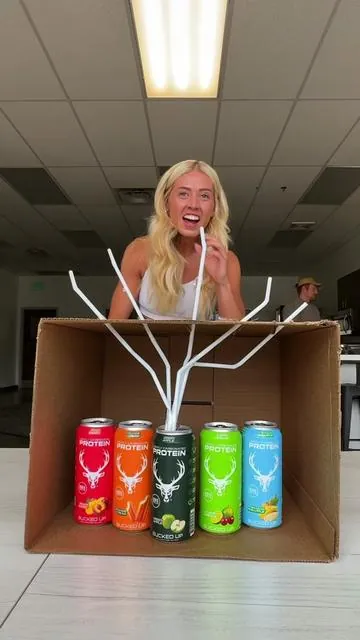 She technically wasn't wrong... #proteinsoda #tastetest #guesstheflavor #getbuckedup