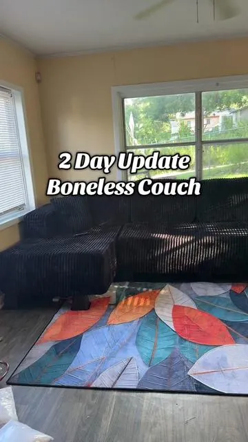 2 day update on the naccae cloud couch! We are absolutely loving it!  #cloudcouch #bonelesscouch #livingroom #furniture 