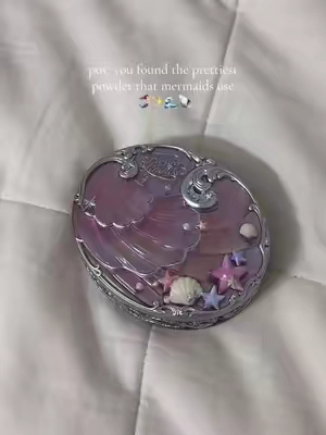 Flower Knows Shell's Jewel Collection Baked Powder. Shade: 02 Cloudy Pink💕✨☁️ #flowerknows #flowerknowsmakeup #flowerknowsgirl #facepowder @Flower Knows Makeup 