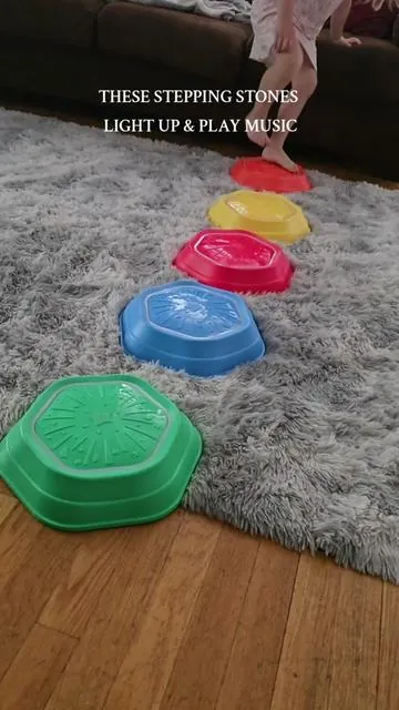 These light-up stepping stones respond with musical notes when your child steps on them! Fun, active, and educational play in one set. #LightUpToys #MusicalToys #ToddlerFun #ActivePlay #EducationalToys 