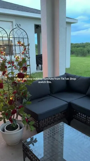 Absolutely worth it   #PatioMakeover #OutdoorLiving #BackyardVibes   #TikTokMadeMeBuyIt #SummerPatio #TikTokFinds #tiktokfurniture 