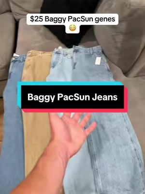Don’t miss out on PacSuns $25 baggy jeans🤝 #tiktokshopmademebuyit #dealsforyoudays #pacsunsuperbrandday #pacsundenim #baggyjeans #jeans #baggy #pants 