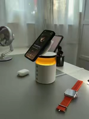 This is a feature-packed wireless charging station that combines a Bluetooth speaker, night light, and many other practical functions!#wirelesschargingstation #chargingstation #wirelesscharger #bluetoothspeaker #dealsforyoudays #spotlightfinds 