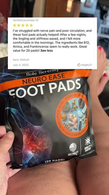 Sole Serenity Nuero Ease Food Pads #tinglingfeet #poorcirculation #restlesslegsyndrome #neuropathy 