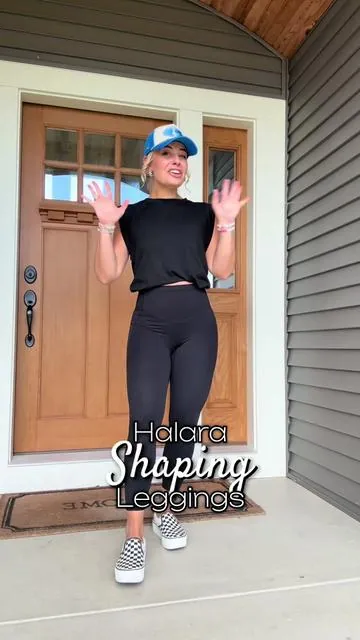 I am convinced Halara's leggings are superior to all others! These are the SoCinched high-waisted tummy control side pocket shaping leggings. These offer moderate compression, with high tummy control, and no butt-lifting properties, as far as bands or a scrunch seam, but they are still so flattering. I swear the compression gives you all the lift you need! I’m wearing a size small in the 7/8 length in the color black. ##halara##halaraeveryday##halaraleggings ##halaratiktokshop##shapewear##leggings #shapingleggings ##leggingsoftiktok##leggingsoutfit##buttlifting##bbl##tummycontrol @Halara_official 