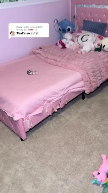 Replying to @Cheyenne || CEO turned SAHM🎀✨ this bed is adorable! How dare my pit bull search it up! #girlsbed #bedframe #biggirlbed #princessbedroom #bedroomdecor #bedroomfurniture #girlsbedroomdecor @HOMBCK 