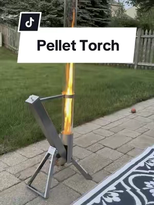 Pellet Torche Heater #pellettorch #patioheater #firepit #outdoorheater #rocketstove #pelletfirepit @Segmart 