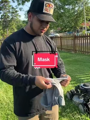 Saved him from getting sun burnt 🥵 #facemask#Outdoors 